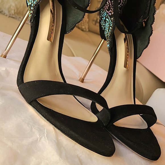 Sophia Webster Rainbow Evangeline Rhinestone Crystal Angel Wing Sandal Sz 40 - Picture 5 of 16